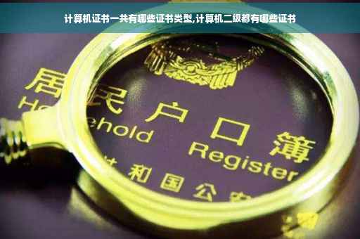 计算机证书一共有哪些证书类型,计算机二级都有哪些证书