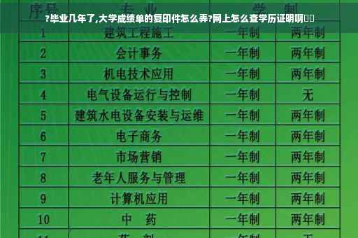 ?毕业几年了,大学成绩单的复印件怎么弄?网上怎么查学历证明啊⚡️