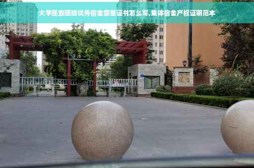 大学民族团结优秀宿舍荣誉证书怎么写,集体宿舍产权证明范本