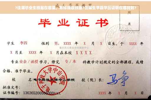 ?往届毕业生档案在哪里，怎样提取档案?往届生学籍学历证明在哪找到?