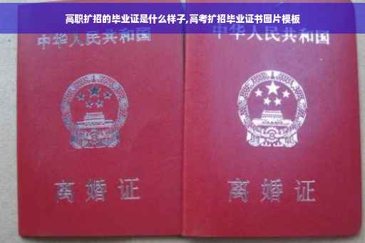高职扩招的毕业证是什么样子,高考扩招毕业证书图片模板
