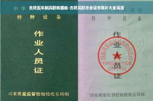 合肥五年制高职有哪些-合肥高职毕业证书图片大全高清