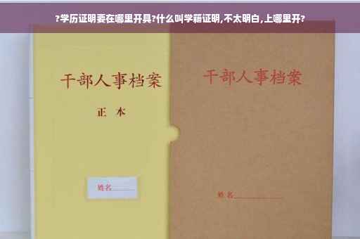 ?学历证明要在哪里开具?什么叫学籍证明,不太明白,上哪里开?