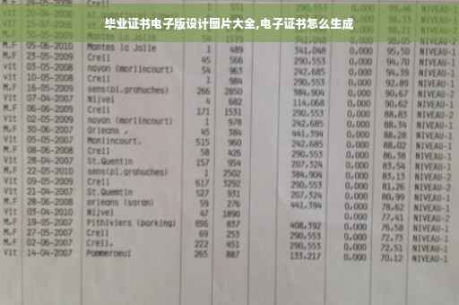 毕业证书电子版设计图片大全,电子证书怎么生成
