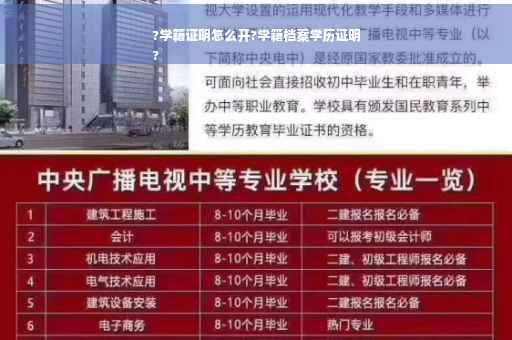 ?学籍证明怎么开?学籍档案学历证明
?