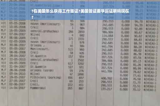 ?在美国怎么获得工作签证?美国签证要学历证明吗现在
?