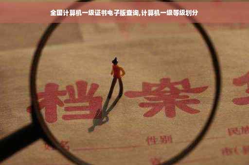 全国计算机一级证书电子版查询,计算机一级等级划分