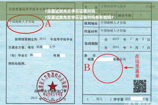 ?没面试就先交学历证明对吗
?没面试就先交学历证明对吗有影响吗?