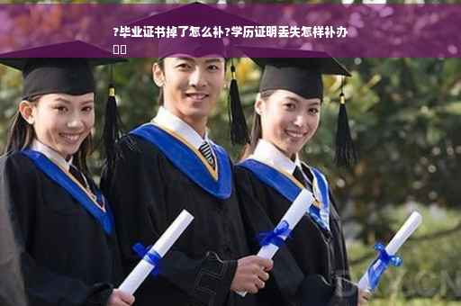 ?毕业证书掉了怎么补?学历证明丢失怎样补办
⚡️
