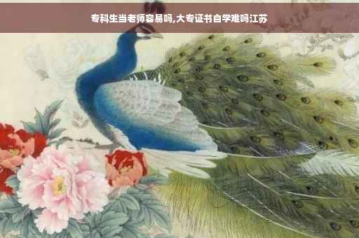 专科生当老师容易吗,大专证书自学难吗江苏
