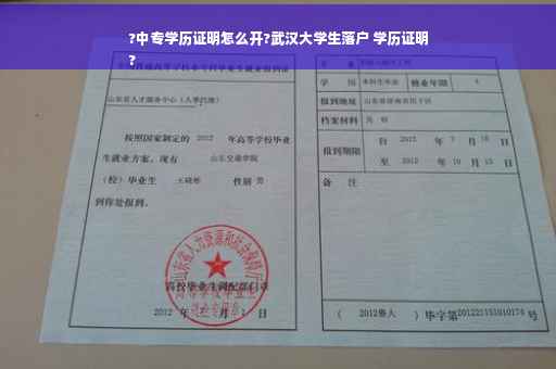 ?中专学历证明怎么开?武汉大学生落户 学历证明
?