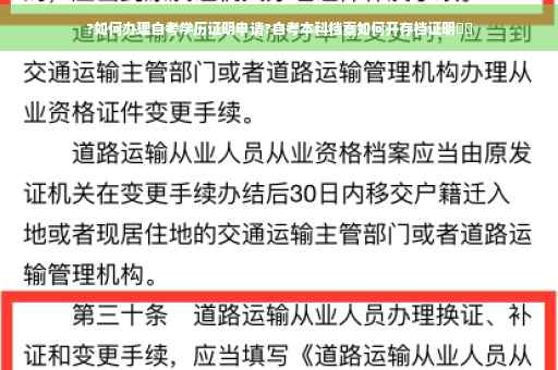 ?如何办理自考学历证明申请?自考本科档案如何开存档证明⚡️