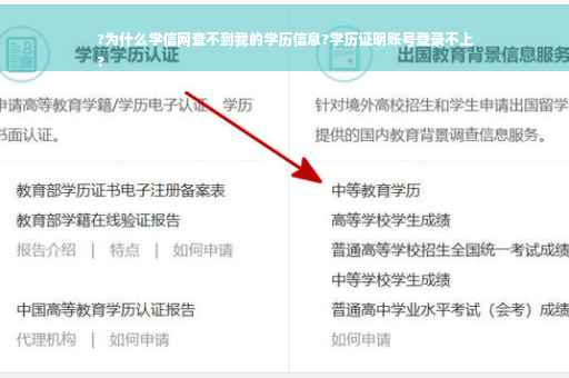 ?为什么学信网查不到我的学历信息?学历证明账号登录不上
? ?为什么学信网查不到我的学历信息?学历证明账号登录不上
?