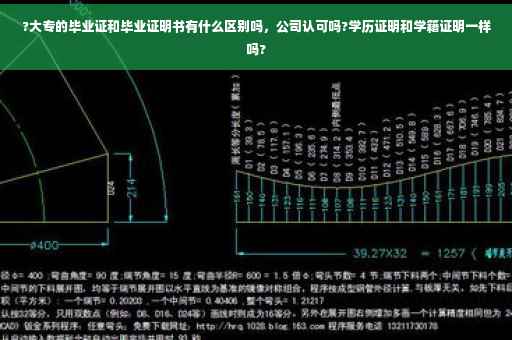 ?大专的毕业证和毕业证明书有什么区别吗，公司认可吗?学历证明和学籍证明一样吗?