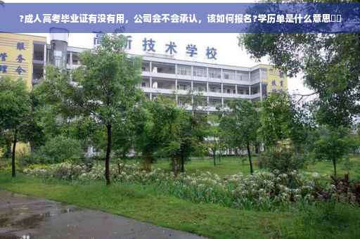 ?成人高考毕业证有没有用，公司会不会承认，该如何报名?学历单是什么意思⚡️