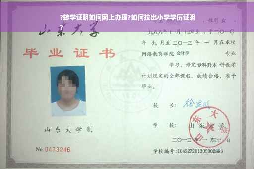 ?转学证明如何网上办理?如何拉出小学学历证明
?