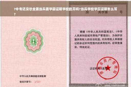 ?中专还没毕业要当兵要学籍证明学校能开吗?当兵学校学历证明怎么写
?