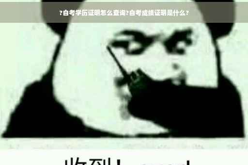 ?自考学历证明怎么查询?自考成绩证明是什么?