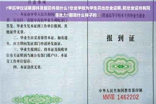 ?学历学位证明原件及复印件是什么?毕业学校为学生开出毕业证明,和毕业证书有同等效力?那是什么样子的⚡️