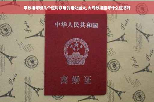 学数控考哪几个证对以后的用处最大,大专数控能考什么证书好