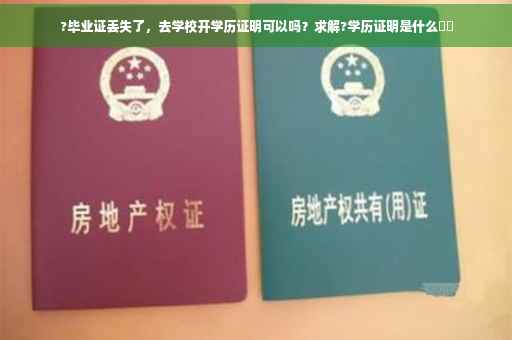 ?毕业证丢失了，去学校开学历证明可以吗？求解?学历证明是什么⚡️