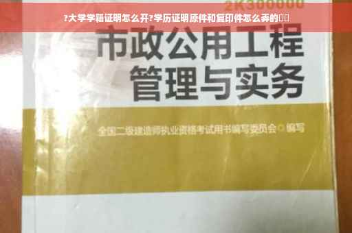 ?大学学籍证明怎么开?学历证明原件和复印件怎么弄的⚡️