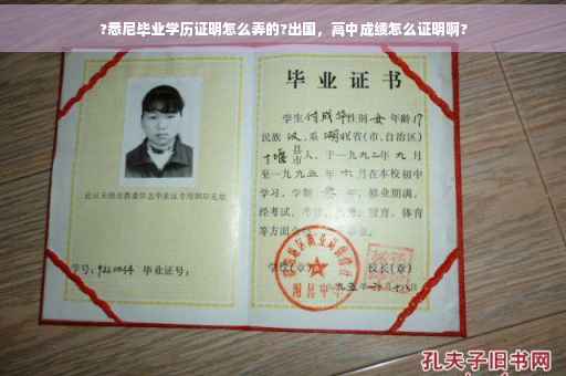 ?悉尼毕业学历证明怎么弄的?出国，高中成绩怎么证明啊?