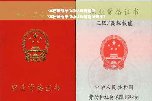 ?学历证明单位承认吗有用吗
?学历证明单位承认吗有用吗知乎?