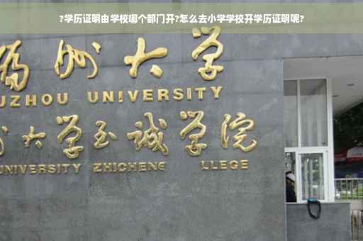 ?学历证明由学校哪个部门开?怎么去小学学校开学历证明呢?