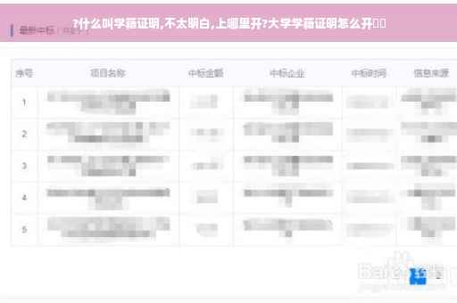 ?什么叫学籍证明,不太明白,上哪里开?大学学籍证明怎么开⚡️