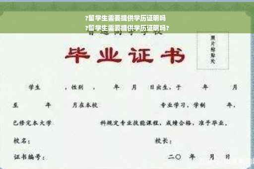 ?留学生需要提供学历证明吗
?留学生需要提供学历证明吗?