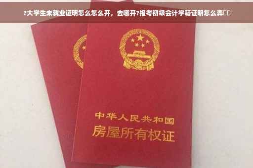 ?大学生未就业证明怎么怎么开，去哪开?报考初级会计学籍证明怎么弄⚡️
