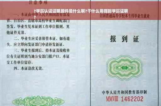 ?学历认证证明原件是什么啊?干什么用得到学历证明
?