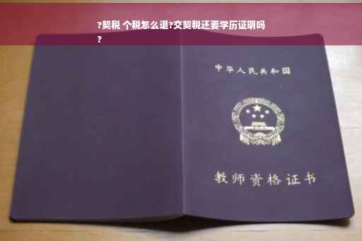 ?契税 个税怎么退?交契税还要学历证明吗
?