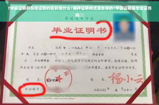 ?学籍证明和在校证明的区别是什么?两种证明格式是怎样的?学籍证明是毕业证书吗⚡️