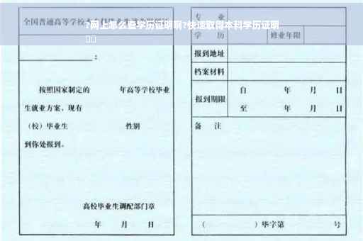 ?网上怎么查学历证明啊?快速取得本科学历证明
⚡️