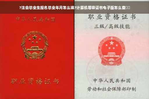 ?注会毕业生报名毕业年月怎么填?计算机等级证书电子版怎么查⚡️