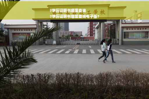 ?学历证明书哪里查询
?学历证明书哪里查询电子版?