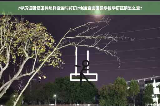 ?学历证明复印件怎样查询与打印?快递查询国际学校学历证明怎么查?