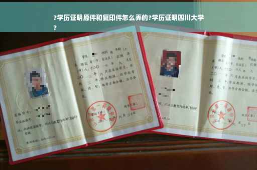 ?学历证明原件和复印件怎么弄的?学历证明四川大学
?