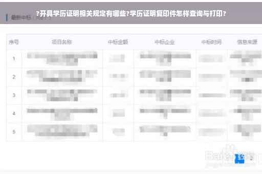 ?开具学历证明相关规定有哪些?学历证明复印件怎样查询与打印?
