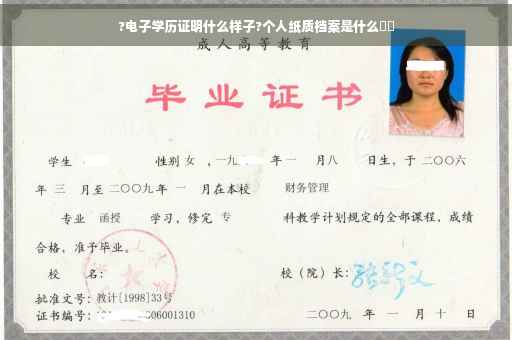 ?电子学历证明什么样子?个人纸质档案是什么⚡️