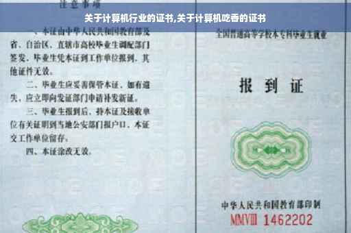 关于计算机行业的证书,关于计算机吃香的证书