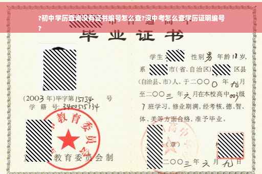 ?初中学历查询没有证书编号怎么查?没中考怎么查学历证明编号
?