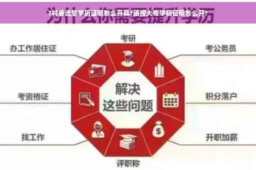 ?村委选举学历证明怎么开具?函授大专学籍证明怎么开?