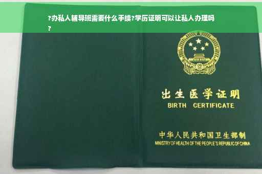 ?办私人辅导班需要什么手续?学历证明可以让私人办理吗
?