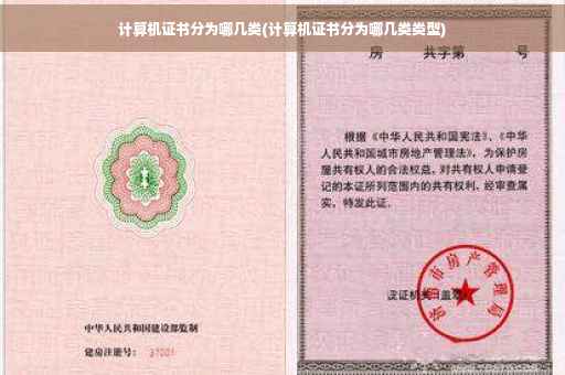 计算机证书分为哪几类(计算机证书分为哪几类类型)