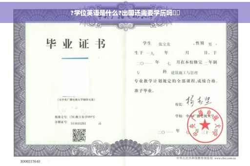 ?学位英语是什么?出国还需要学历吗⚡️
