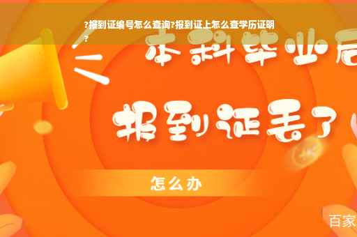 ?报到证编号怎么查询?报到证上怎么查学历证明
?