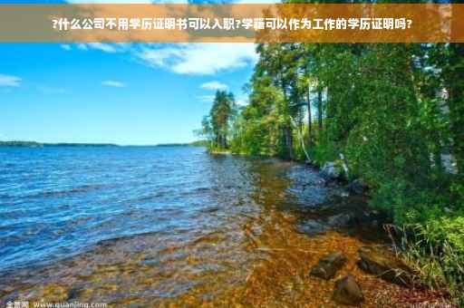 ?什么公司不用学历证明书可以入职?学籍可以作为工作的学历证明吗?